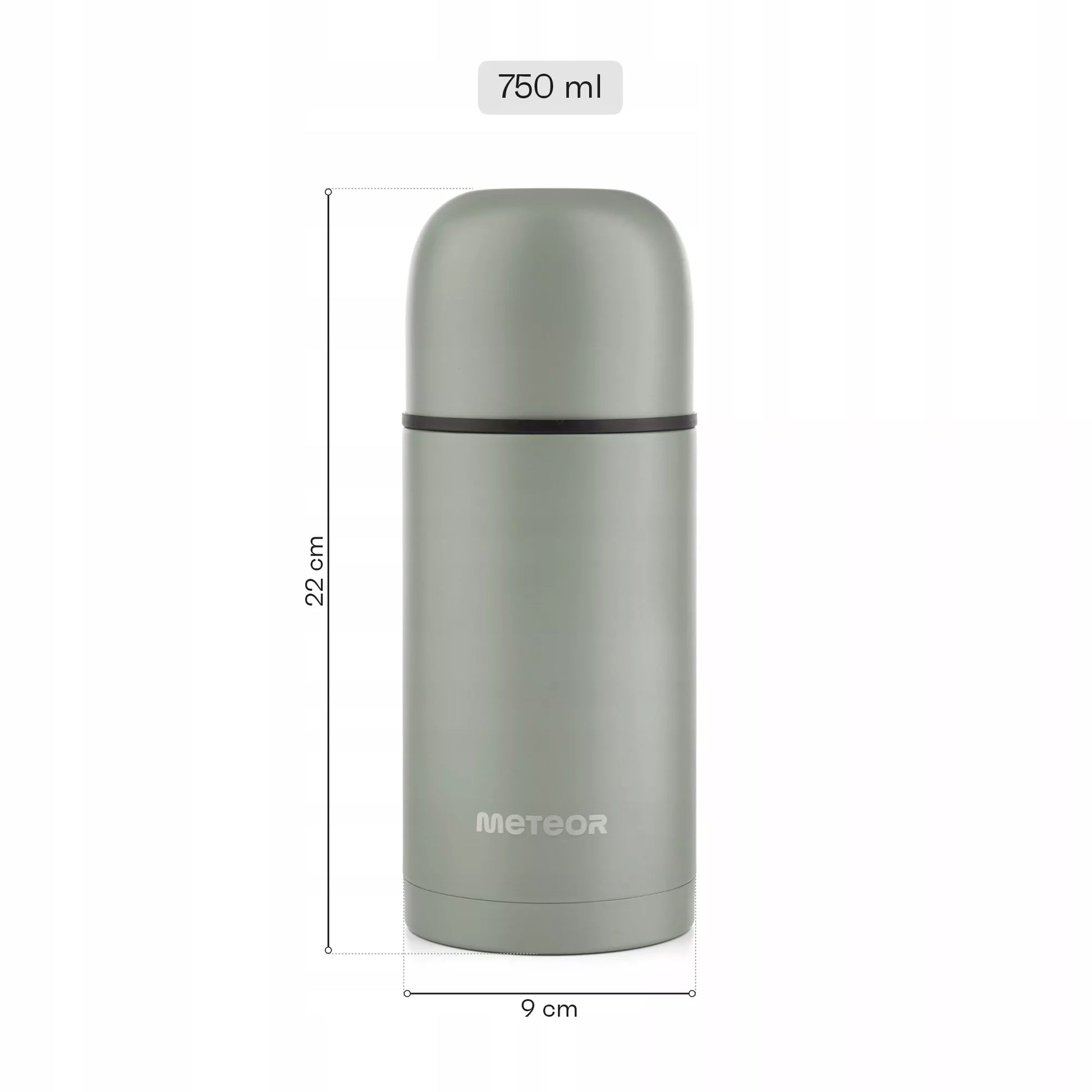 Turistinis gėrimų termosas – 750 ml, su puodeliais, šildo iki 24 val.
