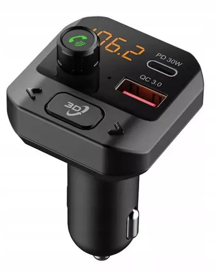 Automobilinis FM siųstuvas USB-C PD QC3.0 Įkroviklis