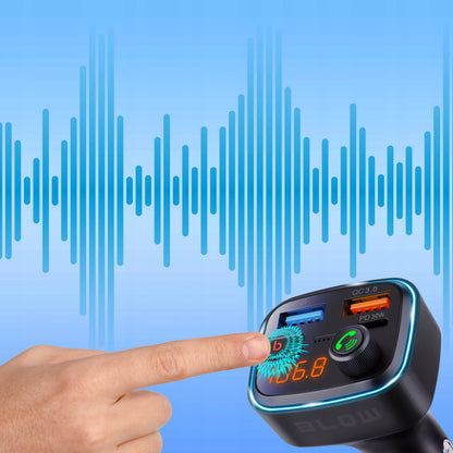 FM SIŲSTUVAS BLUETOOTH 5.3 QC 3.0 PD30W STIPRUS BOSAS KROVIKLIS MIKROFONAS