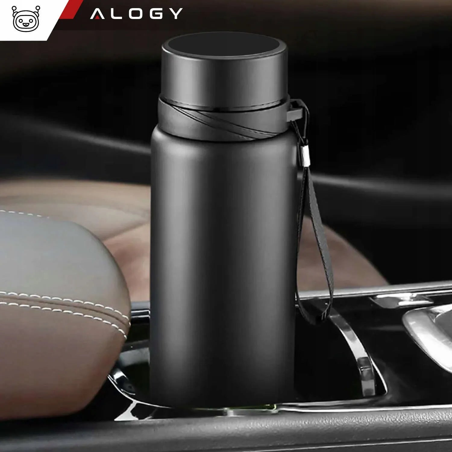 Alogy termosas butelis 1 l juodas