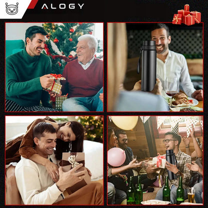 Alogy termosas butelis 1 l juodas