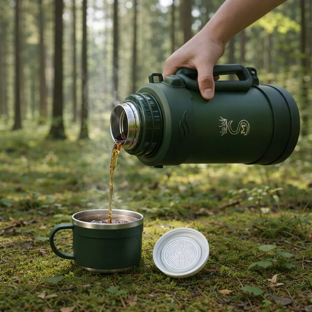 Turistinis termosas Moro1 1,7 l, žalias