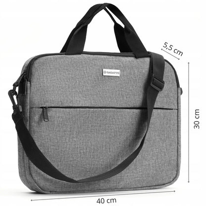 Zagatto 15,6" nešiojamojo kompiuterio krepšys, dviejų skyrių, lengvas unisex peties krepšys