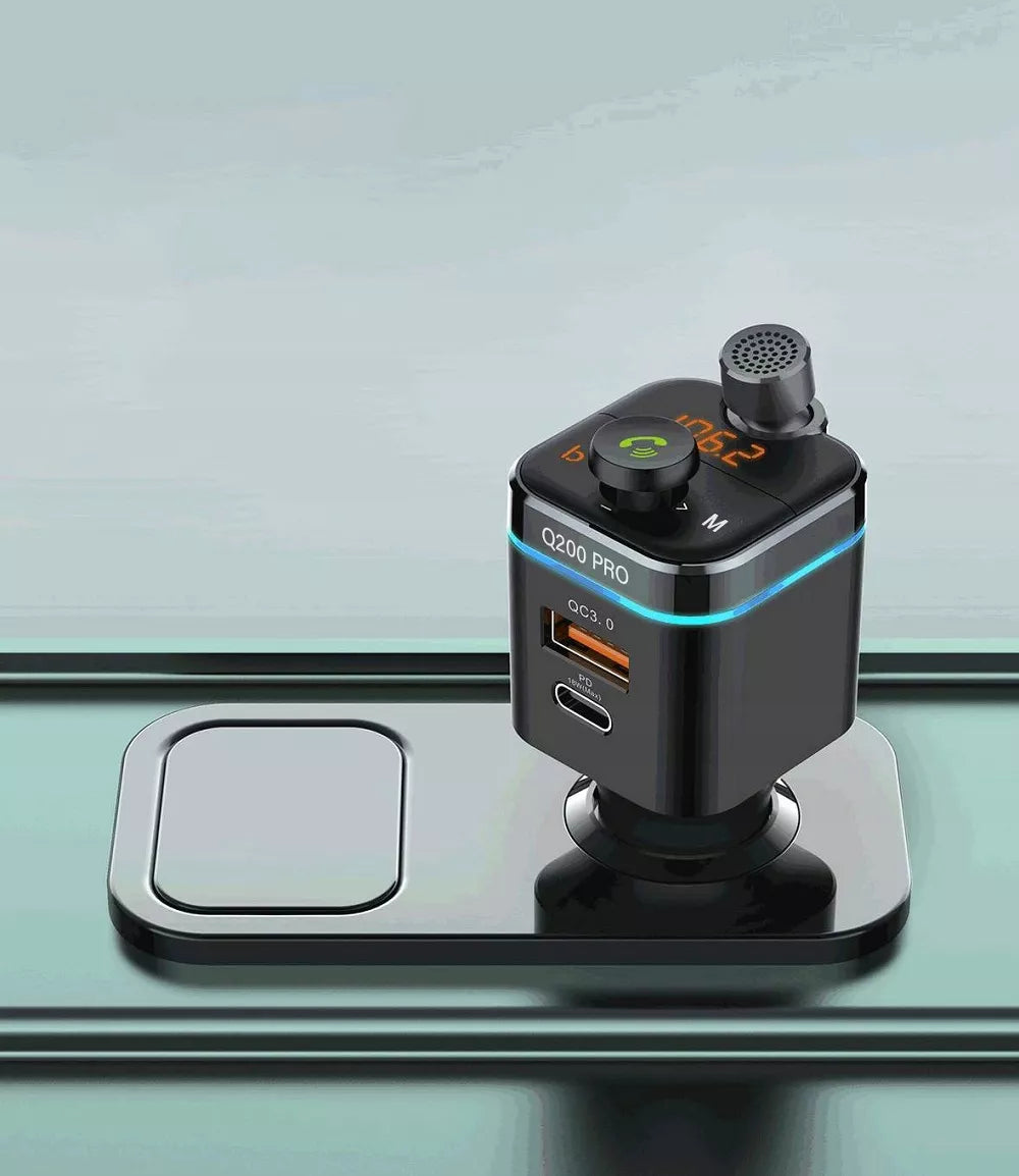 FM siųstuvas Bluetooth su QC 4.0 42W