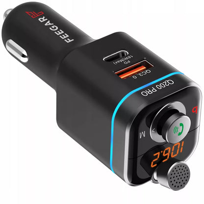 Feegar Q200 PRO transmiter FM Bluetooth z szybką ładowarką QC 4.0 42W Audio