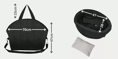 Transportinis dėklas šuniui, katei, kelioninė automobilinė kuprinė, lova 3in1