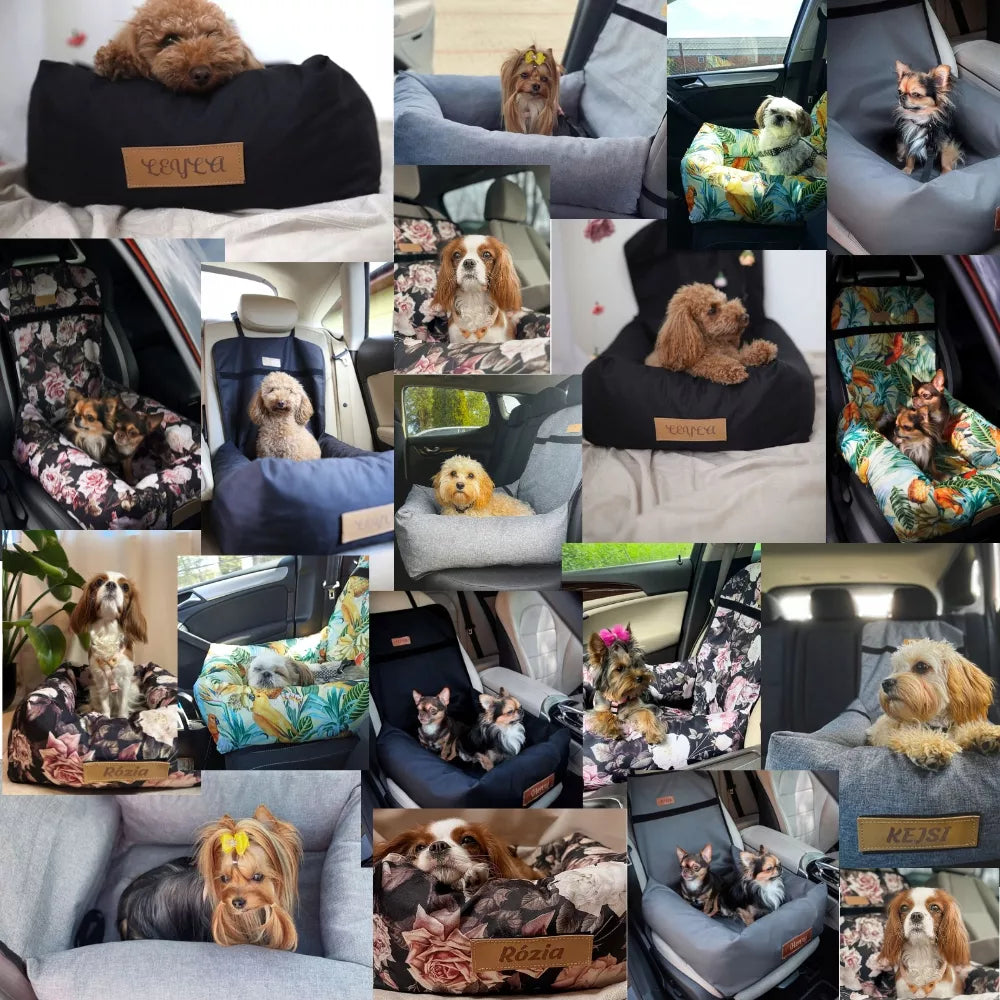 Transportinis dėklas šuniui, katei, kelioninė automobilinė kuprinė, lova 3in1