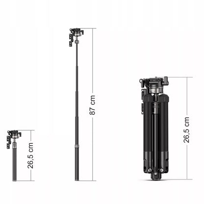 Kelioninis trikojis / monopodas 145 cm ULANZI MT-63 su 1/4 colio sriegiu ir išmaniojo telefono laikikliu