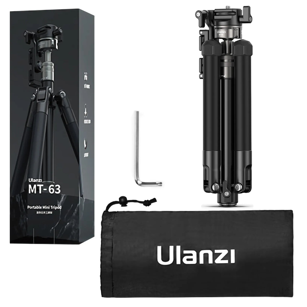 Kelioninis trikojis / monopodas 145 cm ULANZI MT-63 su 1/4 colio sriegiu ir išmaniojo telefono laikikliu