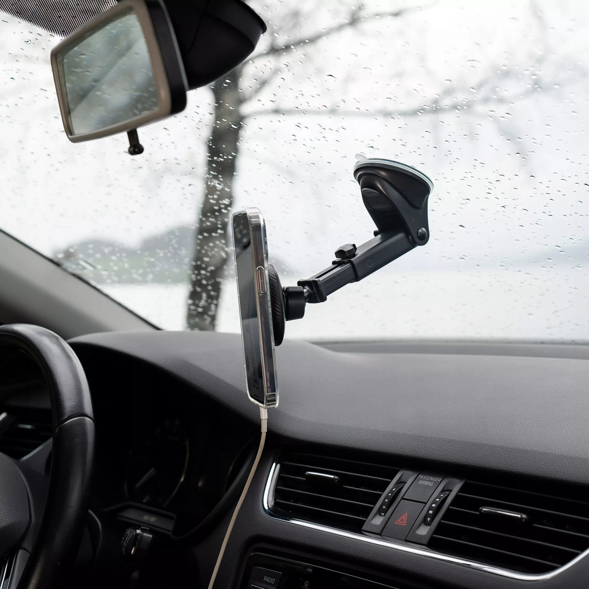 MagSafe magnetinis automobilio laikiklis – montavimui ant stiklo