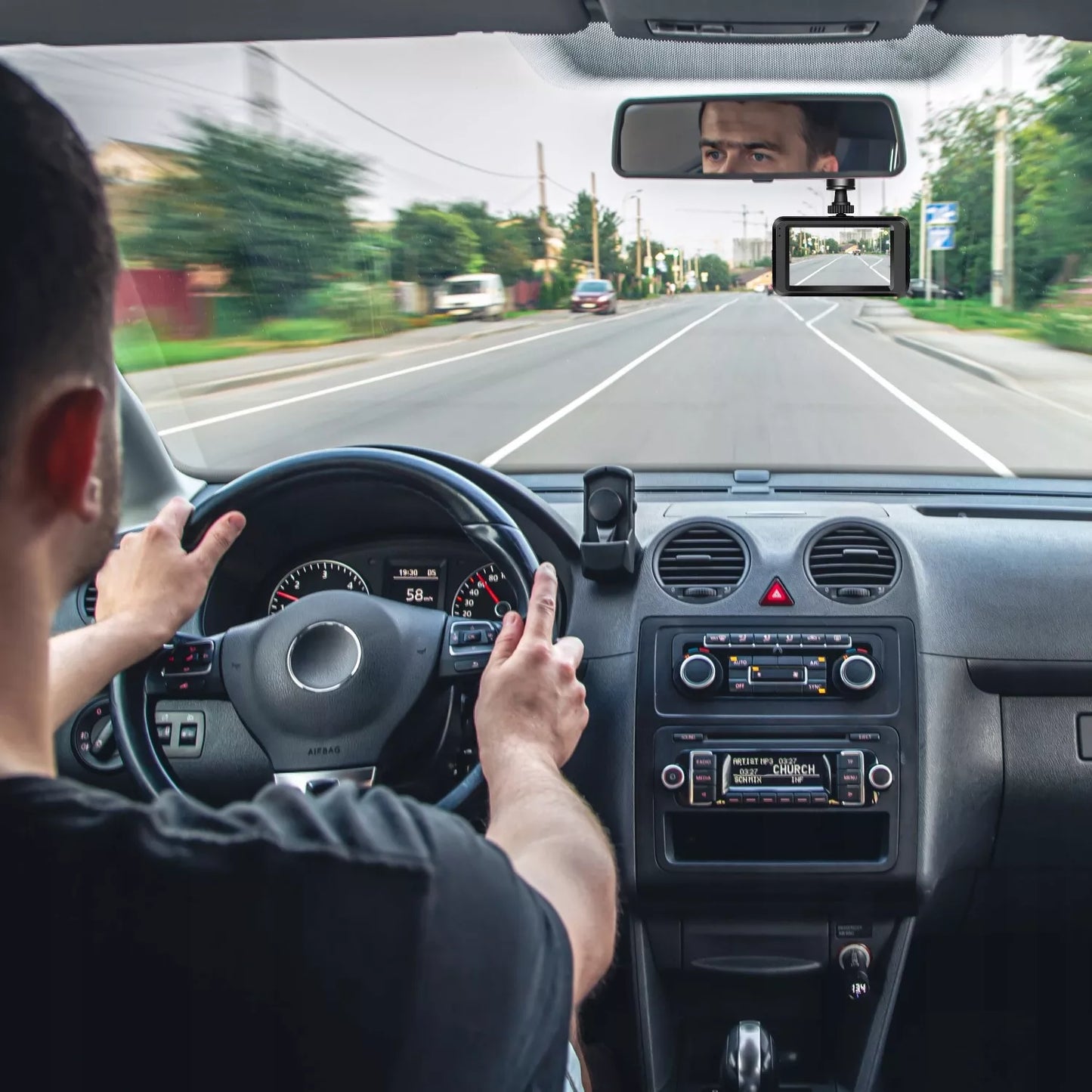 automobilinis vaizdo įrašytuvas kamera 2K HDR kokybė lenkiškas meniu