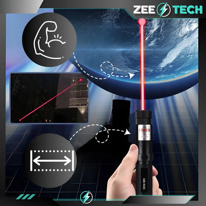 Raudonas lazerinis žymeklis  – 1000 mW, USB-C įkrovimas