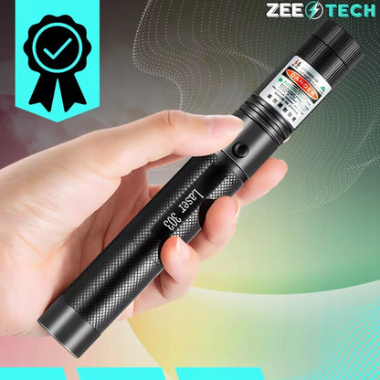 Žaliasis lazerinis rodyklės prietaisas ZeeTech galingas 200m nuotolis USB-C įkrovimas