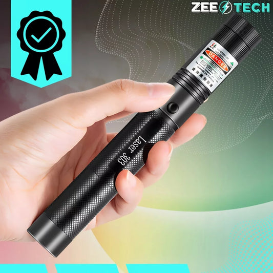 Žaliasis lazerinis rodyklės prietaisas ZeeTech galingas 200m nuotolis USB-C įkrovimas