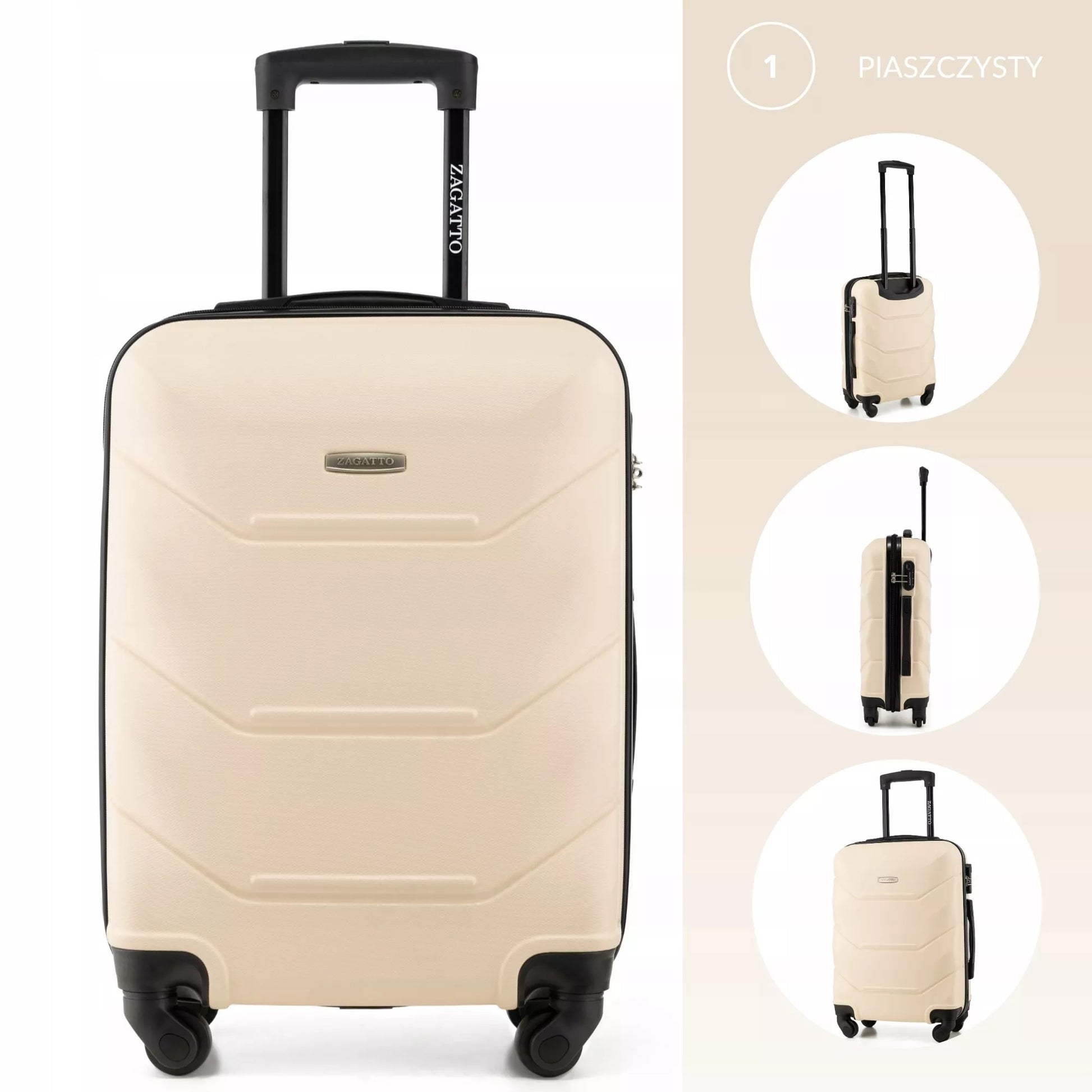 Rankinis lagaminas RYANAIR 55x40x20 mažas kelioninis lagaminas 10 SPALVŲ ZAGATTO