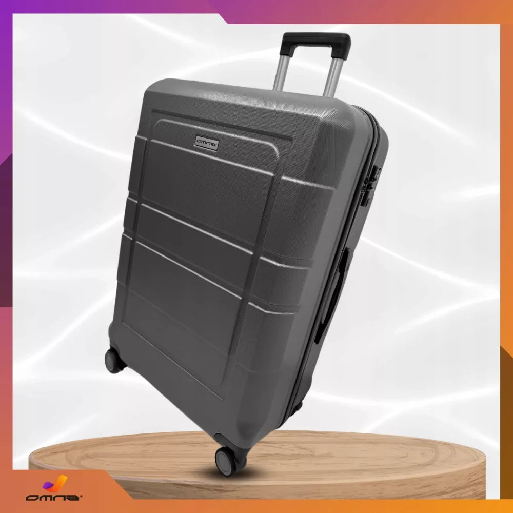 Mažas kelioninis lagaminas su ratukais, kabinai tinkamas ABS lagaminas, 40L, pilkos spalvos