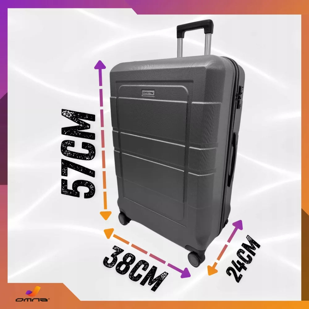 Mažas kelioninis lagaminas su ratukais, kabinai tinkamas ABS lagaminas, 40L, pilkos spalvos