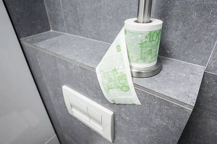Juokingas tualetinis popierius „100 EUR“ XL – smagi dovana