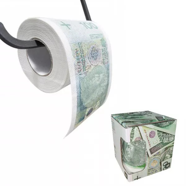 Juokingas tualetinis popierius „100 EUR“ XL – smagi dovana