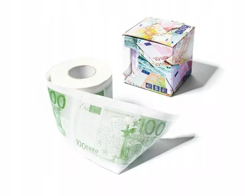 Juokingas tualetinis popierius „100 EUR“ XL – smagi dovana