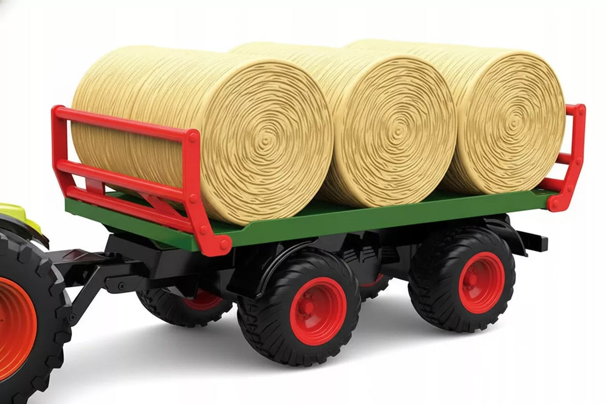 Nuotoliniu būdu valdomas traktorius su ryšuliais ir priekaba RC 1:24