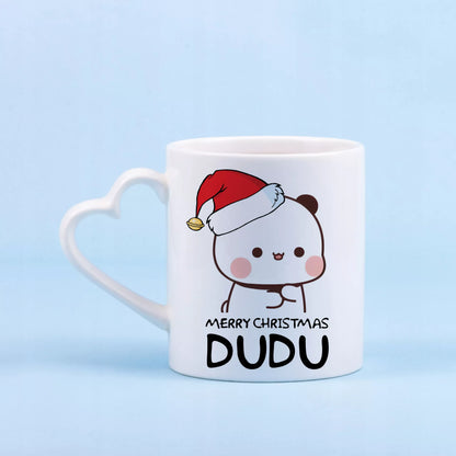 Rinkinys 2 baltų puodelių Bubu ir Dudu