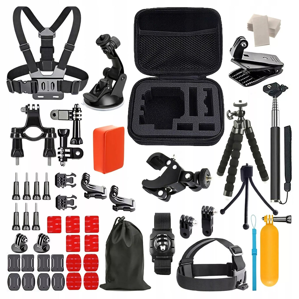 Rinkinys 6 1in 1 priedai, skirti GoPro HERO 13 12 11 10 9 8 7 6 5 BLACK