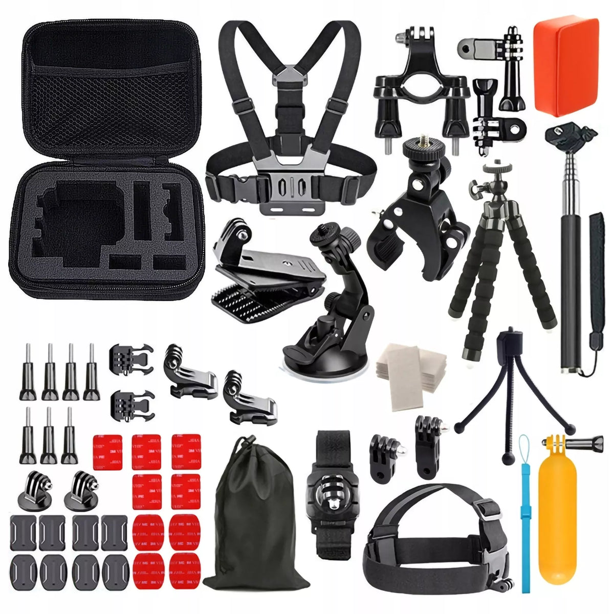 Rinkinys 6 1in 1 priedai, skirti GoPro HERO 13 12 11 10 9 8 7 6 5 BLACK