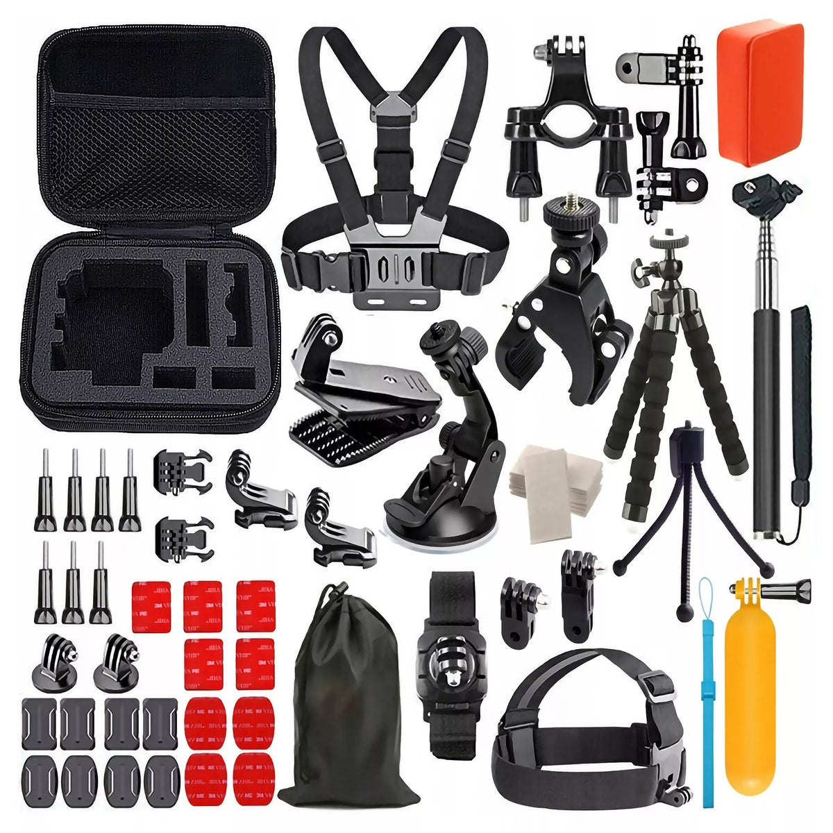Rinkinys 6 1in 1 priedai, skirti GoPro HERO 13 12 11 10 9 8 7 6 5 BLACK