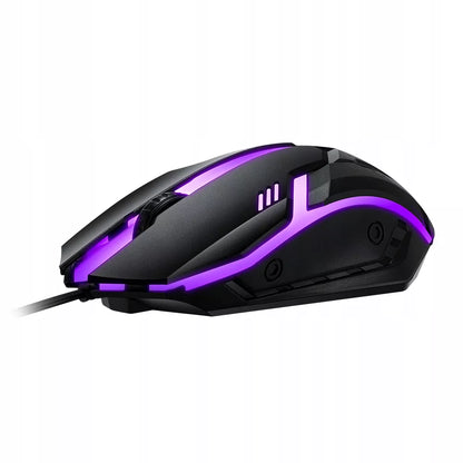 žaidėjo rinkinys žaidimų klaviatūra pelė LED RGB USB apšvietimas