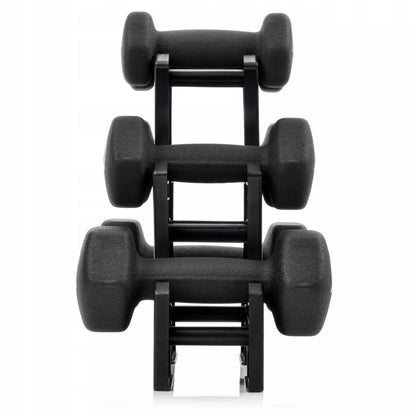 Hantelių rinkinys su stovu – 2×3, 2, 1 kg svoriai sportui
