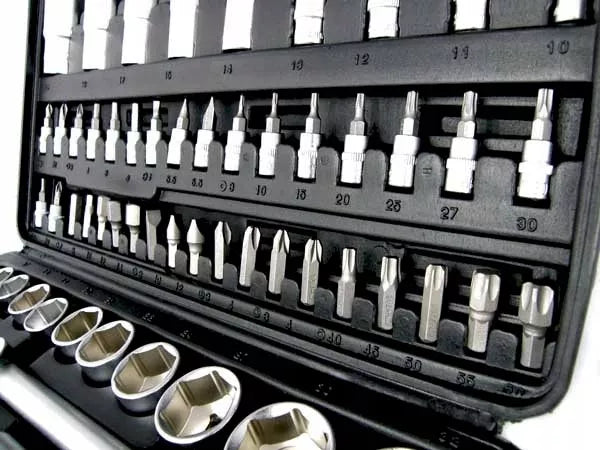 108 elementų raktų komplektas su Torx ir tarpikliais