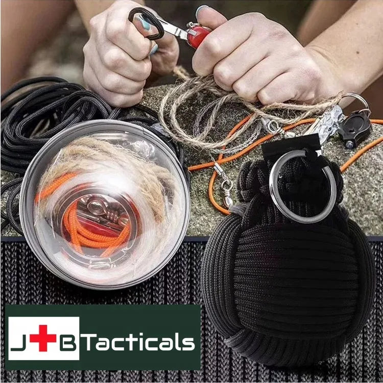 Survivalo rinkinys granata Paracord 28m 38W1