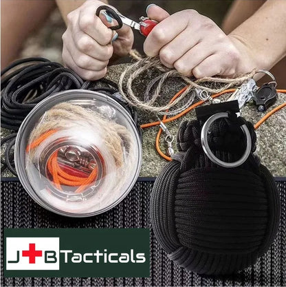 Survivalo rinkinys granata Paracord 28m 38W1