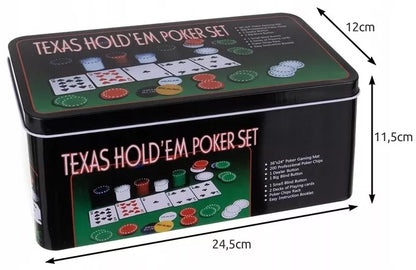 Texas pokerio žetonai – 2 kortų kaladės, Premium VIP komplektas, stiprus ir didelis