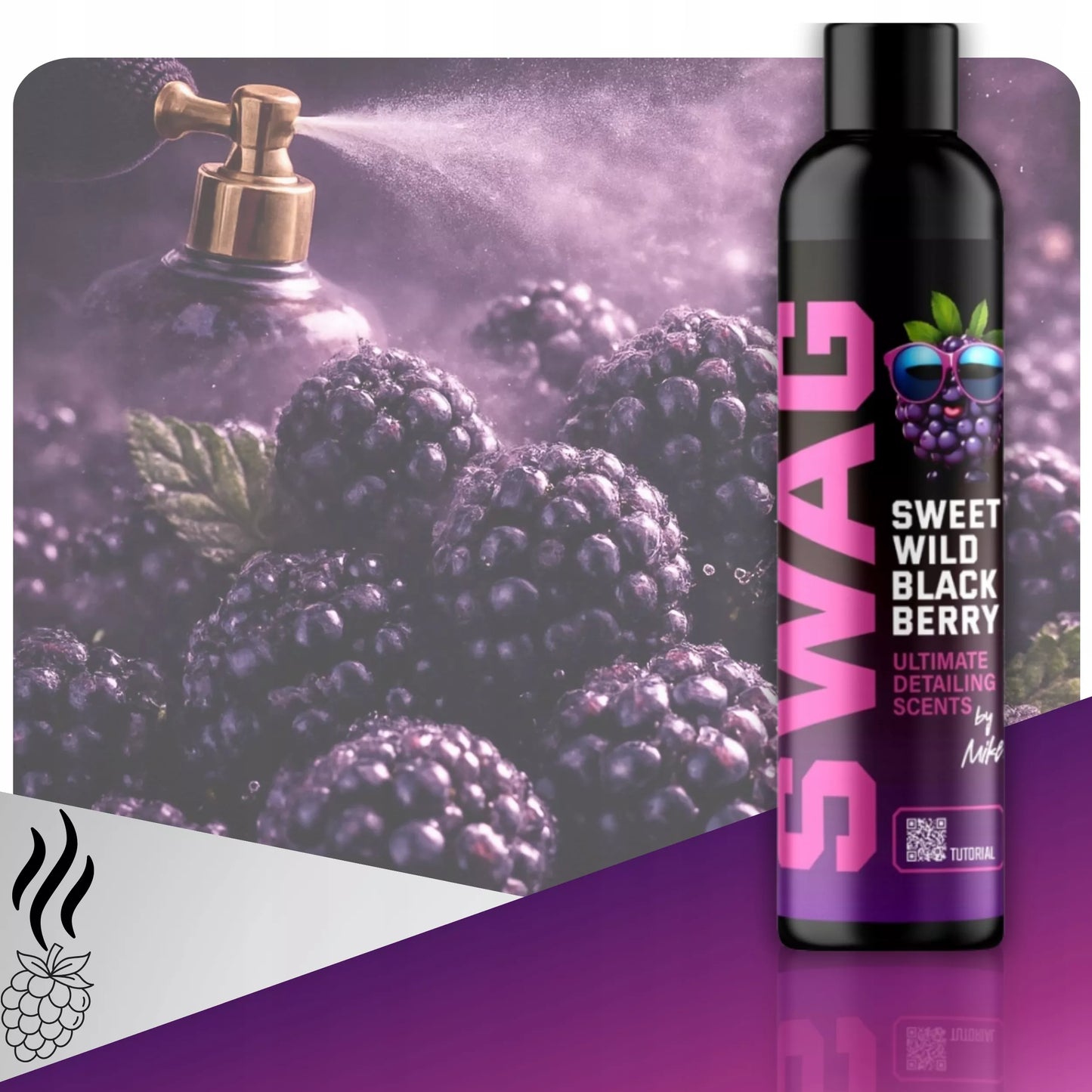 Automobilio kvepalai SWAG SWEET WILD BLACKBERRY gervuogių pakabukas