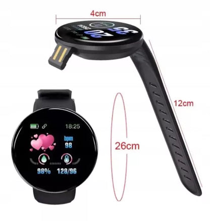 Moteriškas laikrodis / MK-Tech / SMARTWATCH / žingsniamatis / pulsometras / violetinis