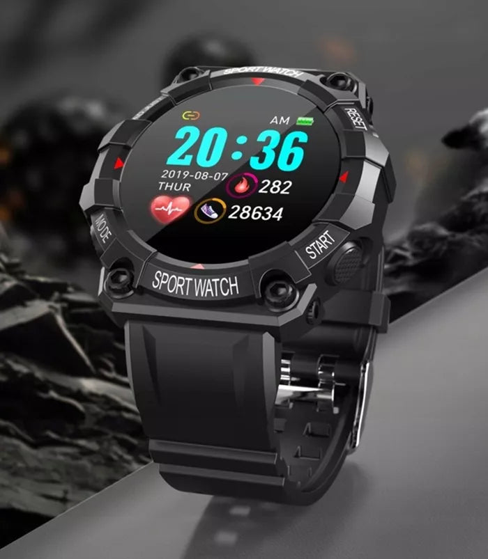 Išmanusis laikrodis / žingsniamatis / širdies ritmo monitorius / rožinis