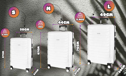 3 kelioninių lagaminų rinkinys 3in1 ABS bagažas lagaminas ant ratukų 94L+63L+40L