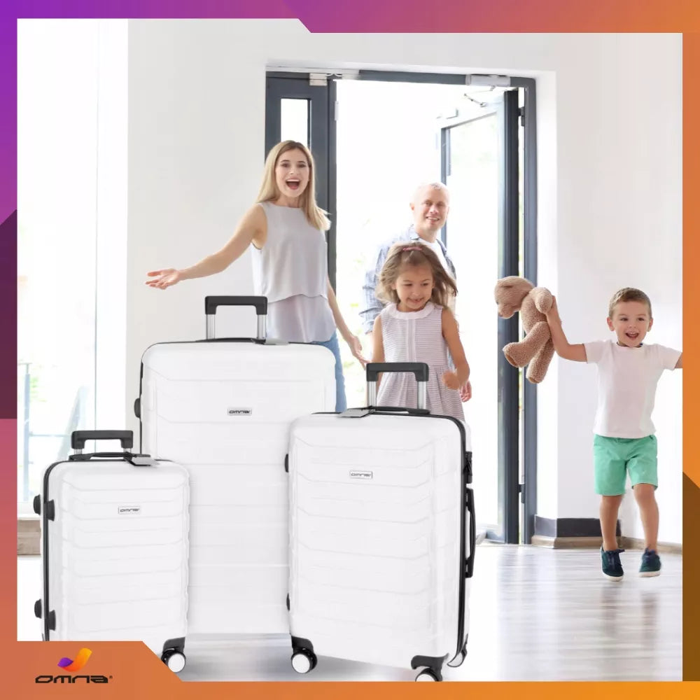3 kelioninių lagaminų rinkinys 3in1 ABS bagažas lagaminas ant ratukų 94L+63L+40L