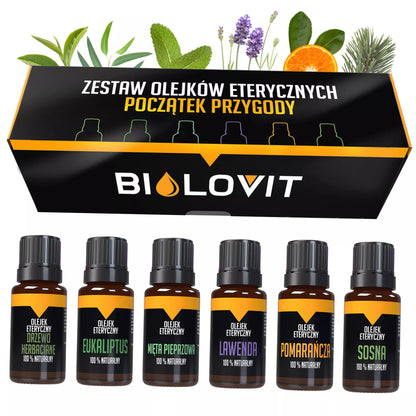 Eterinių Aliejų Rinkinys Pradžia Kelionė Dovana Aromaterapija 6x 10ml