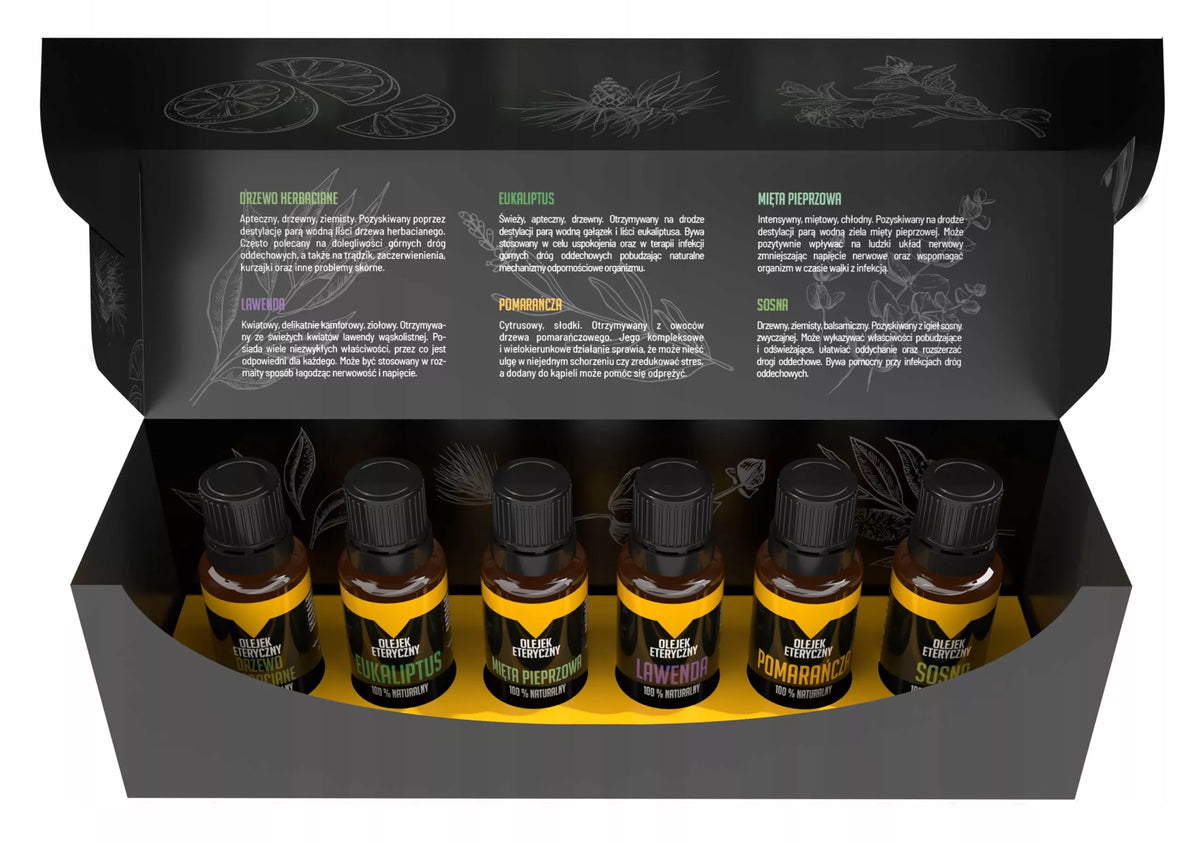 Eterinių Aliejų Rinkinys Pradžia Kelionė Dovana Aromaterapija 6x 10ml