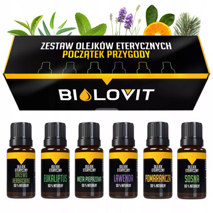 Eterinių Aliejų Rinkinys Pradžia Kelionė Dovana Aromaterapija 6x 10ml