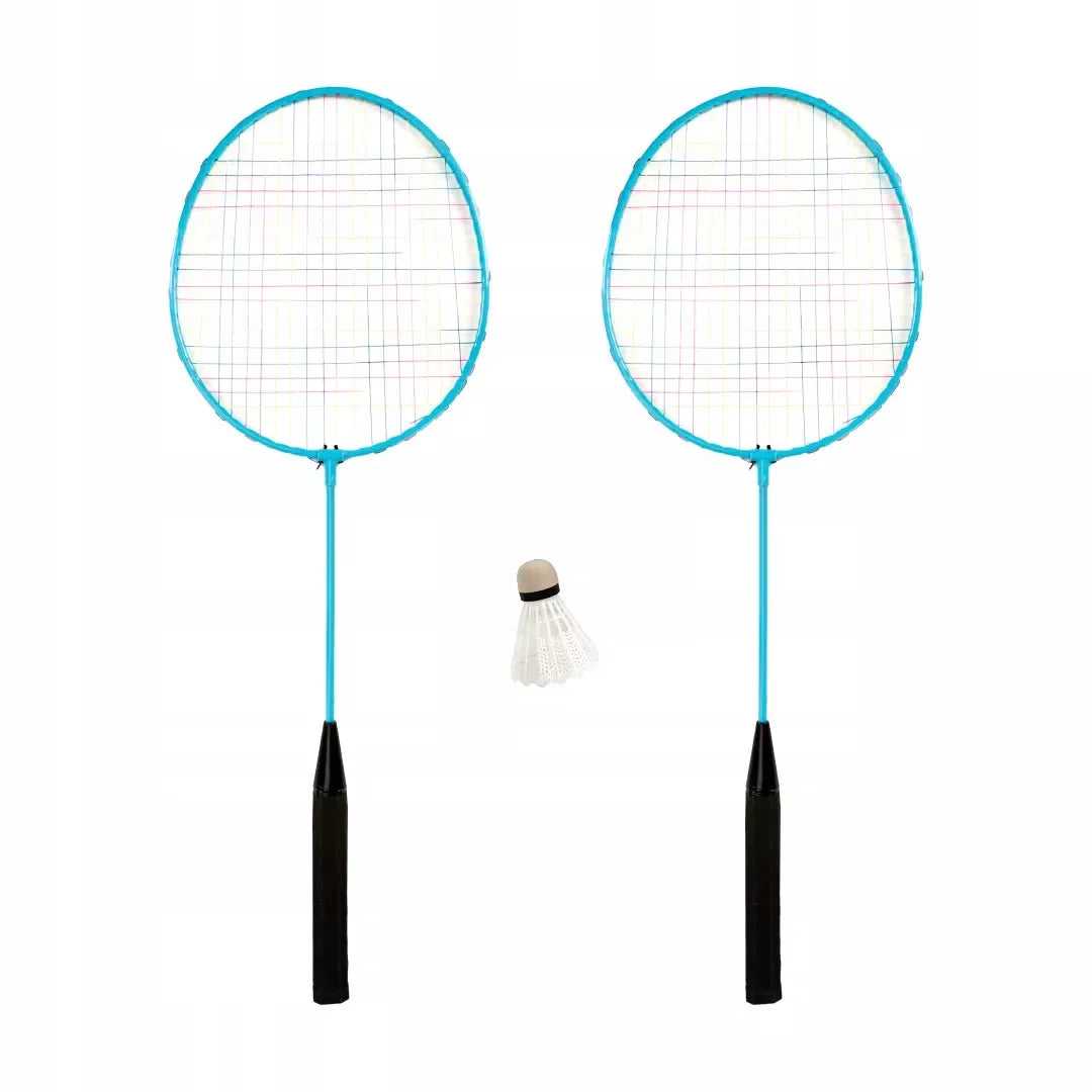 Badmintono rinkinys – 2 raketės, plunksninė, dėklas