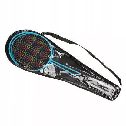 Badmintono rinkinys – 2 raketės, plunksninė, dėklas