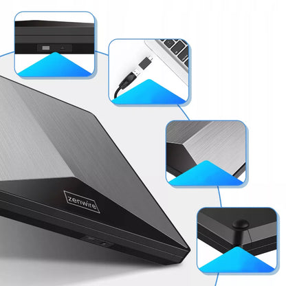 Išorinis DVD CD USB-C 3.0 grotuvas rašytuvas nešiojamam kompiuteriui