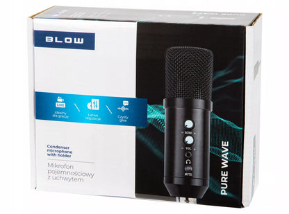 Žaidimų mikrofonas kompiuteriui – talpinis, studijinis, tripod laikiklis, USB