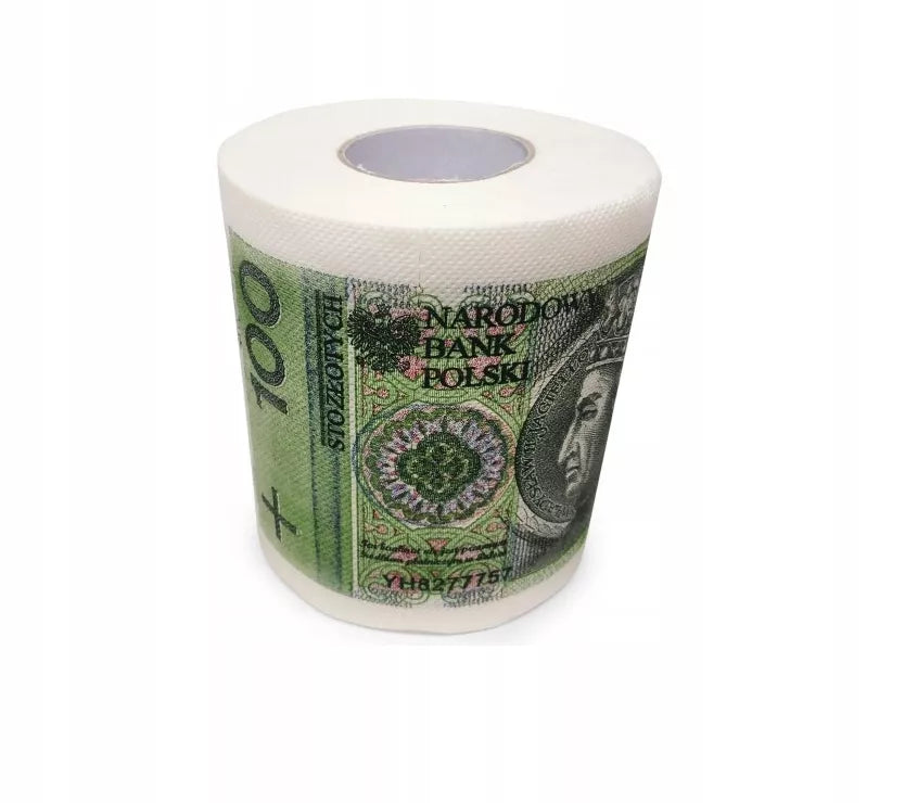 Juokingas tualetinis popierius „100 EUR“ XL – smagi dovana