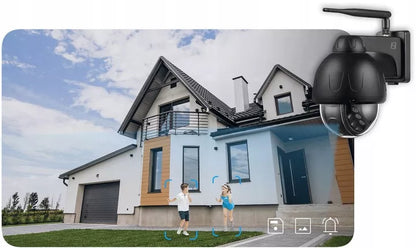 WiFi lauko PTZ kamera 5 MPx, metalinė, juoda, su garsu ir judesio aptikimu