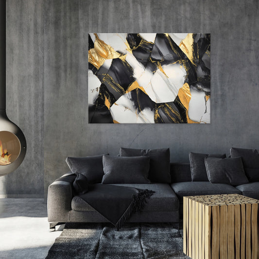Abstraktus marmuro paveikslas ant drobės sienai, miegamajam, svetainei ar virtuvei, 100 × 70 cm